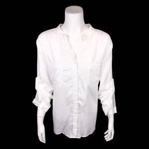 BROOKE SHIELDS Timeless Women's Short-Sleeves Denim Shirt Dress - White 4 Size